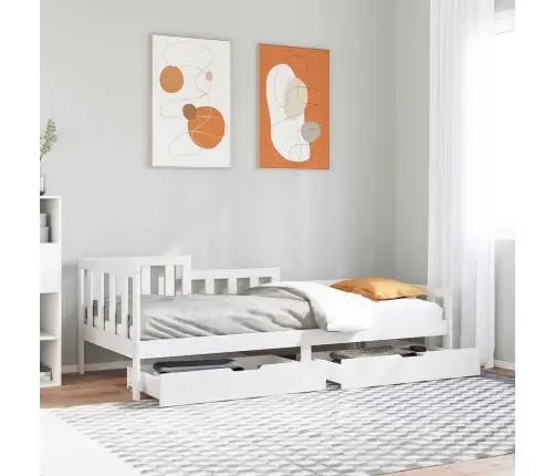 Sahtlitega Päevavoodi, Ilma Madratsita, 80X200 cm Männipuit