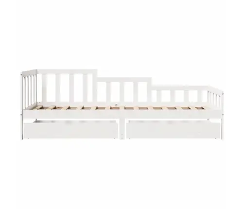 Gulta Ar Atvilktnēm, Bez Matrača, 90X190 Cm, Masīvkoks Vidaxl