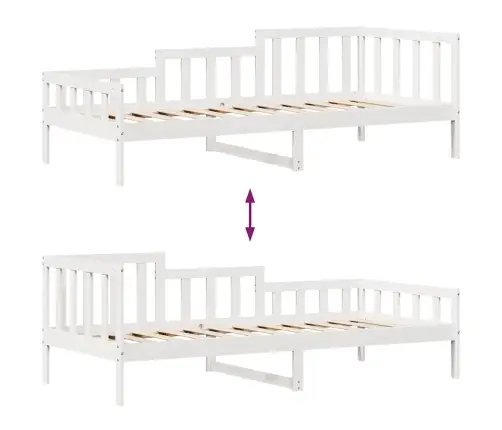 Gulta Ar Atvilktnēm, Bez Matrača, 90X190 Cm, Masīvkoks Vidaxl