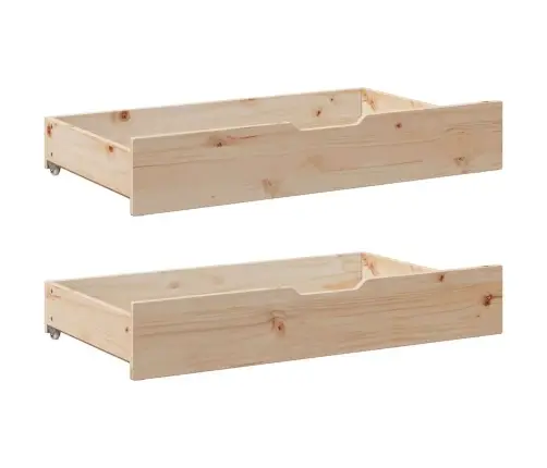 Gulta Ar Atvilktnēm, Bez Matrača, 80X200 Cm, Masīvkoks Vidaxl