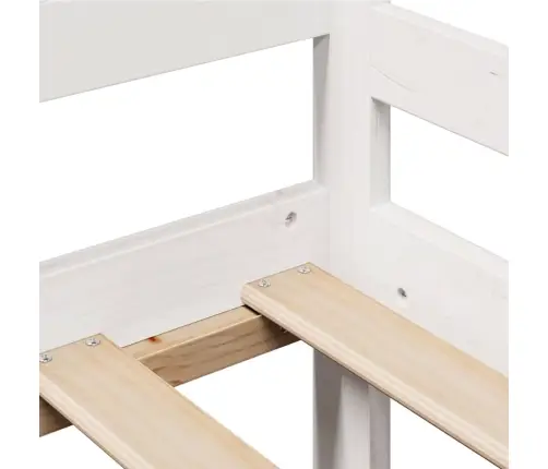 Gulta Ar Atvilktnēm, Bez Matrača, Balts, 80X200 Cm, Masīvkoks Vidaxl