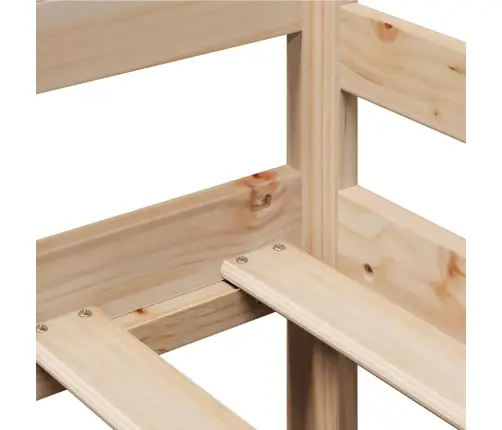 Lova Su Stalčiais, 90X190cm Pušies Medienos Masyvas