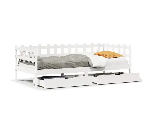 Sahtlitega Päevavoodi, Ilma Madratsita, 80X200 cm Männipuit