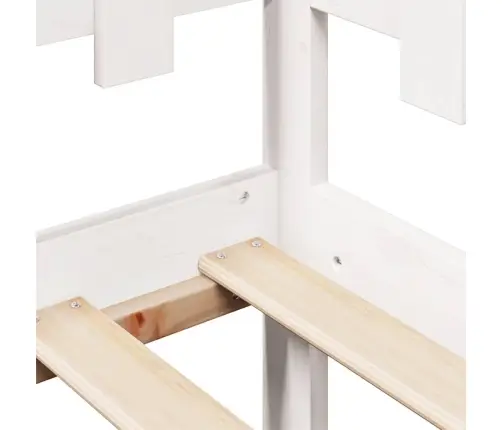 Gulta Ar Atvilktnēm, Bez Matrača, Balts, 90X190 Cm, Masīvkoks Vidaxl