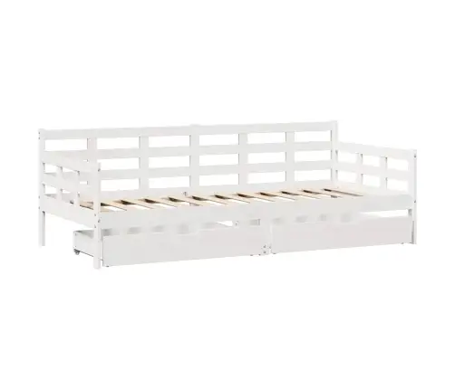 Gulta Ar Atvilktnēm, Bez Matrača, 90X200 Cm, Masīvkoks Vidaxl