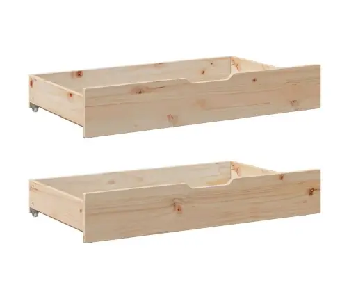 Gulta Ar Atvilktnēm, Bez Matrača, 80X200 Cm, Masīvkoks Vidaxl