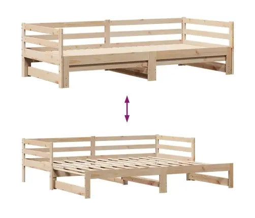 Gulta Ar Atvilktnēm, Bez Matrača, 90X190 Cm Vidaxl