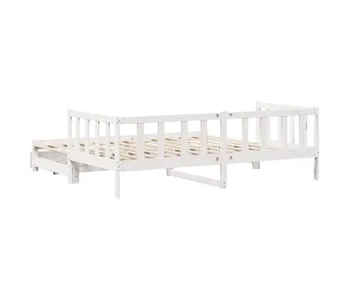 Diivanvoodi Väljatõmmatava Osaga, Madratsita, Valge, 90X200 Cm