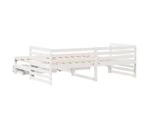 Gulta Ar Atvilktnēm, Bez Matrača, 90X200 Cm, Masīvkoks Vidaxl