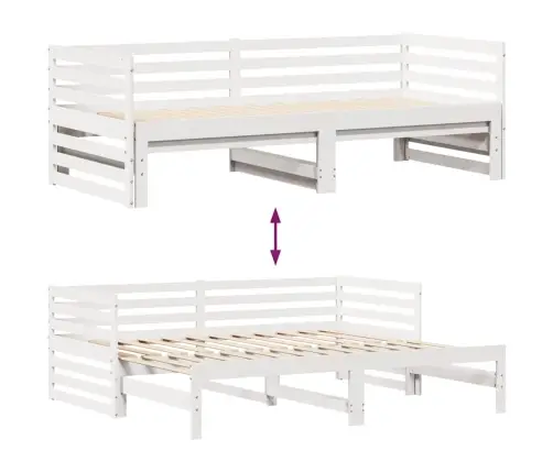 Gulta Ar Atvilktnēm, Bez Matrača, 90X200 Cm, Masīvkoks Vidaxl