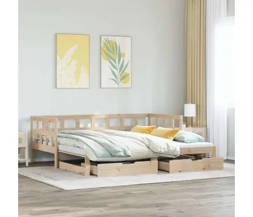 Gulta Ar Atvilktnēm, Bez Matrača, 90X200 Cm Vidaxl