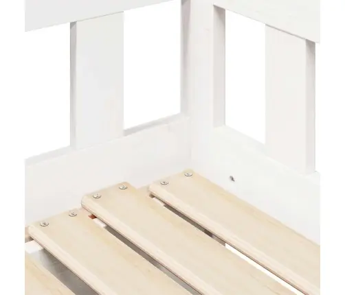 Gulta Ar Atvilktnēm, Bez Matrača, Balta, 90X190 Cm Vidaxl