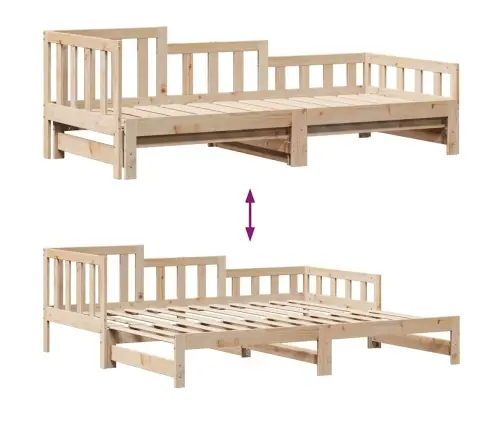 Gulta Ar Atvilktnēm, Bez Matrača, 90X190 Cm Vidaxl