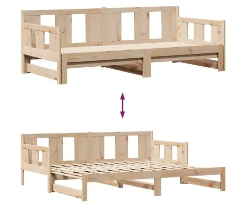 Lova Su Ištraukiama Dalimi/Stalčiais Be Čiužinio, 90X190 Cm