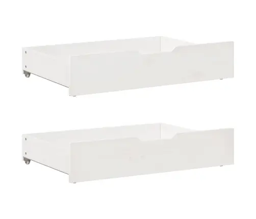 Gulta Ar Atvilktnēm, Bez Matrača, Balta, 90X190 Cm Vidaxl