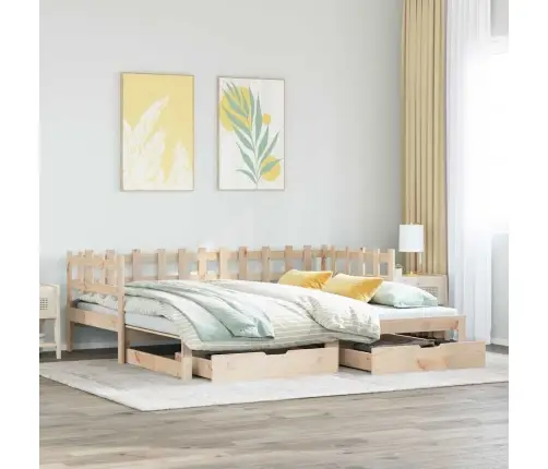 Gulta Ar Atvilktnēm, Bez Matrača, 90X200 Cm Vidaxl