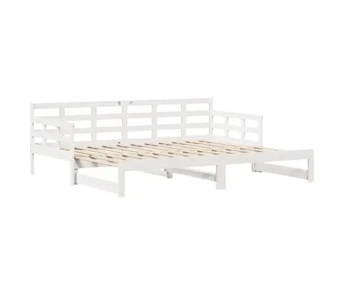 Gulta Ar Atvilktnēm, Bez Matrača, Balta, 80X200 Cm Vidaxl