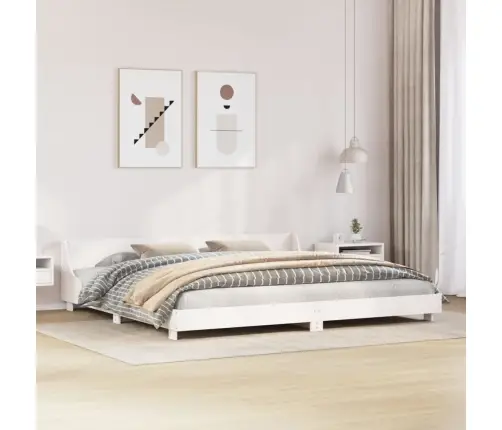 Voodiraam Ilma Madratsita, Valge, 200 X 200 cm Männipuit