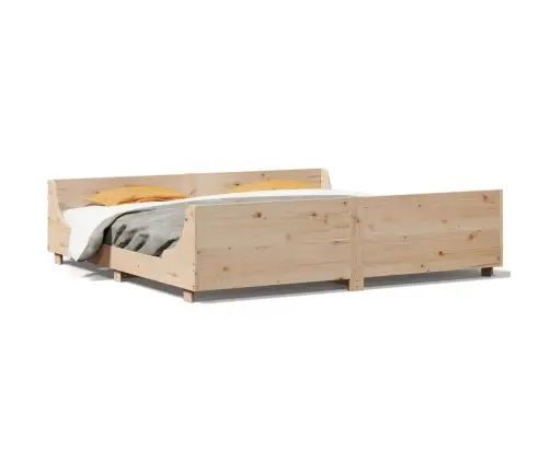 Lovos Rėmas Be Čiužinio, 200X200cm Pušies Medienos Masyvas