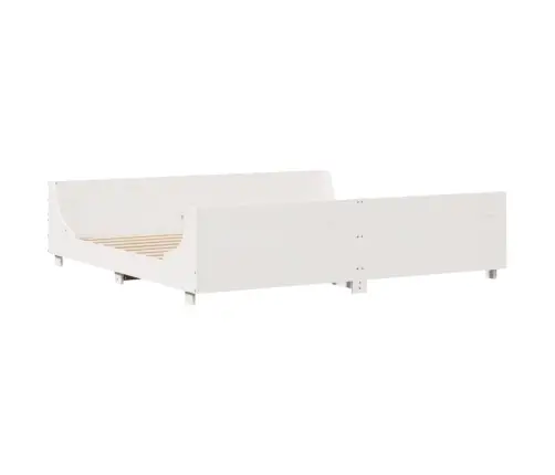 Voodiraam Ilma Madratsita, Valge, 180 X 200 cm Männipuit