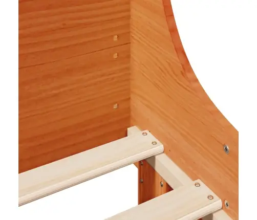 Gulta Bez Matrača, Vaska Brūnas, 140X190 Cm, Priedes Masīvkoks Vidaxl