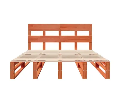 Gulta Bez Matrača, Vaska Brūnas, 150X200 Cm, Priedes Masīvkoks Vidaxl