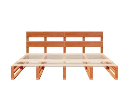 Voodiraam Ilma Madratsita, Vahapruun, 180 X 200 cm Männipuit