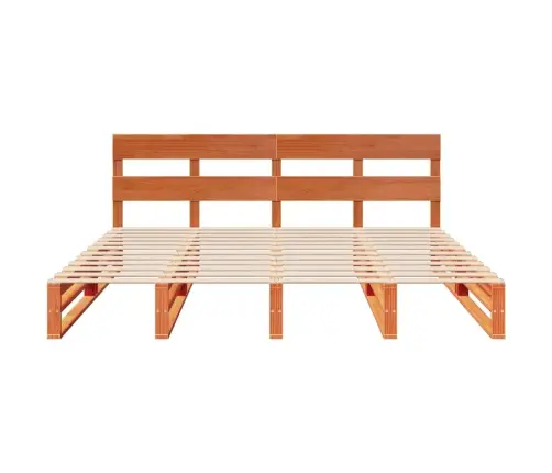 Lovos Rėmas Be Čiužinio, Vaško Rudas, 200X200cm Pušies Masyvas