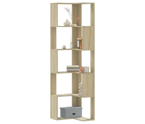 5-Korruseline Raamaturiiul Sonoma Tamm 50X50X179 Cm Tehispuit