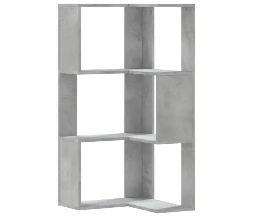 3-Līmeņu Grāmatu Plaukts, Pelēks,50X50X102Cm, Inženierijas Koks Vidaxl