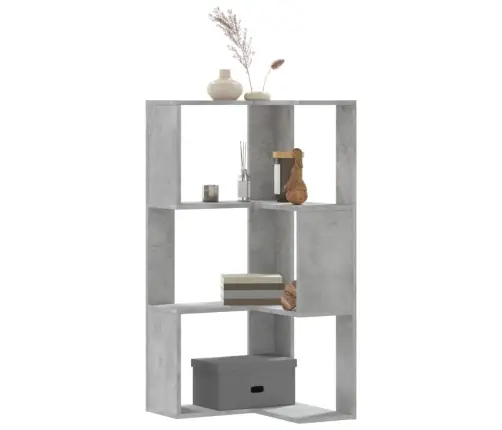 3-Līmeņu Grāmatu Plaukts, Pelēks,50X50X102Cm, Inženierijas Koks Vidaxl