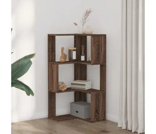 3-Līmeņu Grāmatu Plaukts, Brūna Ozola, 50X50X102 Cm, Koks Vidaxl