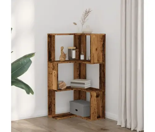 Kampinė Spinta, 3 Aukštų, Medienos, 50X50X102cm Mediena