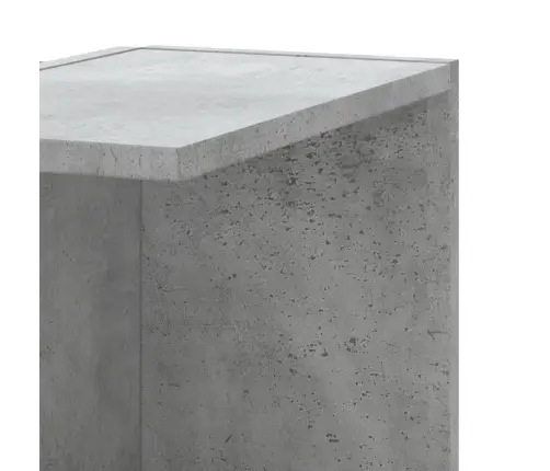 Sieninė Kampinė Lentyna, Betono Pilkos, 36,5X36,5X140cm Mdp