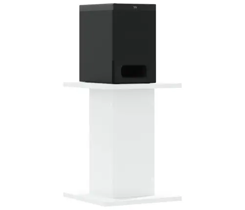 Garsiakalbių Stovai, 2Vnt., Balti, 30X30X40cm Apdirbta Mediena