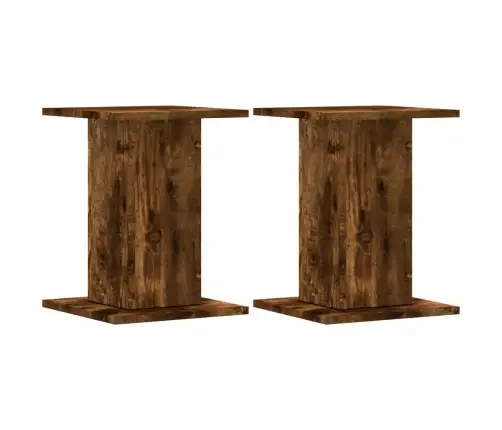 Kõlarialused 2 Tk, Suitsutatud Tamm, 30X30X40 cm Tehispuit