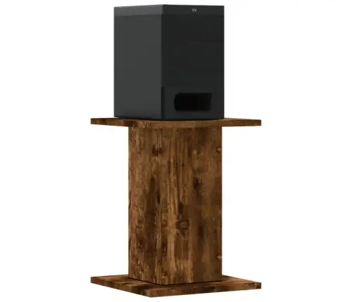 Kõlarialused 2 Tk, Suitsutatud Tamm, 30X30X40 cm Tehispuit