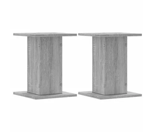 Skaļruņu Statīvi, 2 Gab., Pelēka Ozola, 30X30X40 Cm, Koks Vidaxl