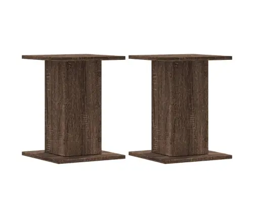 Garsiakalbių Stovai, 2Vnt., Rudi Ąžuolo, 30X30X40cm Mediena