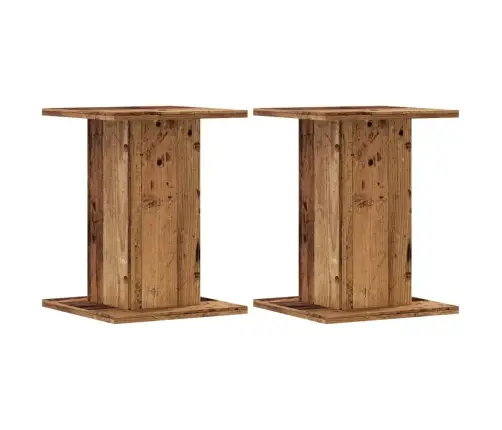 Kõlarialused 2 Tk, Vana Puit, 30X30X40 cm Tehispuit