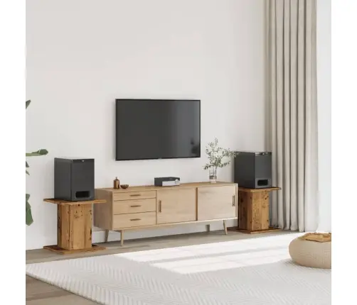 Kõlarialused 2 Tk, Vana Puit, 30X30X40 cm Tehispuit