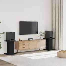 Kõlarialused 2 Tk, Must, 30 X 30 X 60 cm Tehispuit