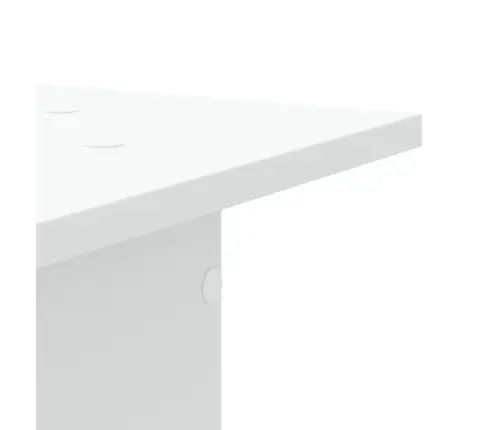 Garsiakalbių Stovai, 2Vnt., Balti, 30X30X80cm Apdirbta Mediena