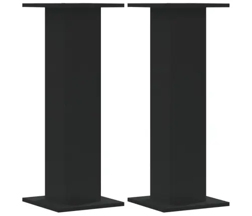 Skaļruņu Statīvi, 2 Gab., Melni, 30X30X80 Cm, Inženierijas Koks Vidaxl