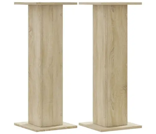 Skaļruņu Statīvi, 2 Gab., Ozolkoka Krāsa, 30X30X80 Cm, Koks Vidaxl