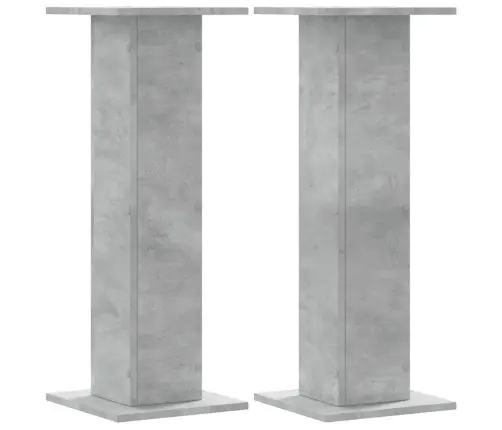 Skaļruņu Statīvi, 2 Gab., Betona Pelēks, 30X30X80 Cm, Koks Vidaxl