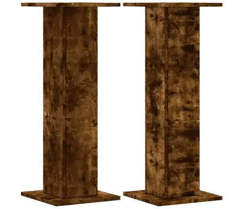 Skaļruņu Statīvi, 2 Gab., Ozolkoka Krāsa, 30X30X80 Cm, Koks Vidaxl