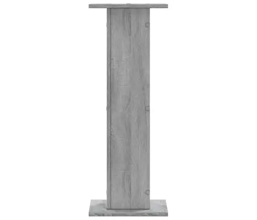 Garsiakalbių Stovai, 2Vnt., Pilki Ąžuolo, 30X30X80cm Mediena