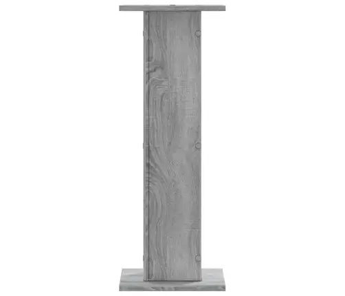 Garsiakalbių Stovai, 2Vnt., Pilki Ąžuolo, 30X30X80cm Mediena