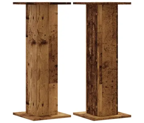 Kõlarialused 2 Tk, Vana Puit, 30X30X80 cm Tehispuit